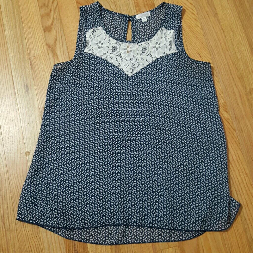 Charming Charlie sleeveless blouse size medium